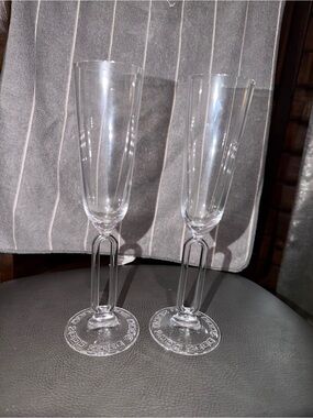 Riedel Crystal Champagne Flutes from Y2K - Pair